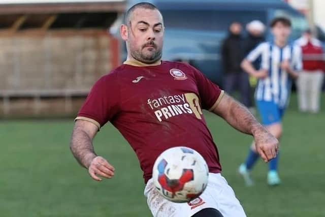 Eyemouth United Amateurs co-manager John Crawford in prior action (Pic: Alex Silver)