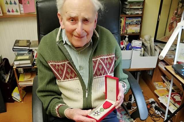 John McOwan with his Legion D’Honneur medal.
