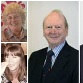 Clockwise from top left: Eleanor Moffatt BEM, Sandy Davison MBE, George Young MBE and Pauline Elliot BEM.