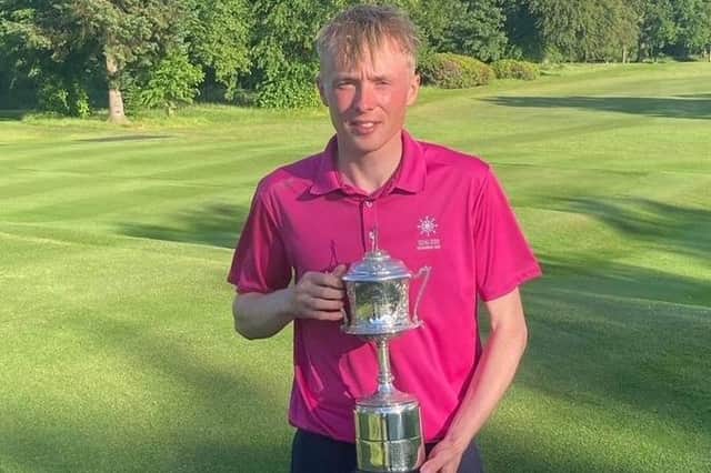 Galashiels golfer Jack McDonald with 2022's Tennant Cup