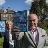 Festival directors Paula Ogilvie and Alistair Moffat at Harmony House with the programme for this year's four-day spectacular. Photos: Walter Johnston.