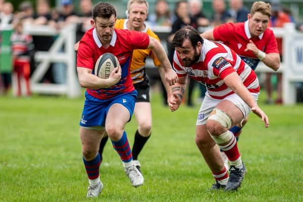 South of Scotland losing 32-30 to Caledonia Reds in last May's Scottish inter-district rugby championship final in Glasgow (Photo: Bryan Robertson)