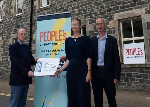 South of Scotland Enterprise chairman Russel Griggs with People’s Energy founders Davi Pike and Karen Sode.