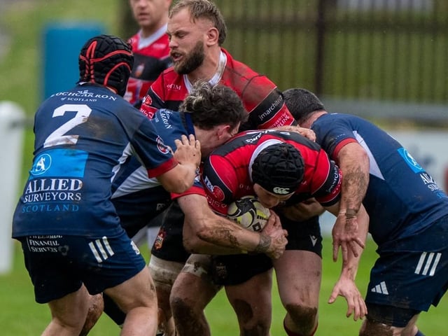 Selkirk losing 29-12 at home to Stirling County at Philiphaugh on Saturday (Photo: Bryan Robertson)