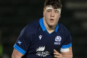 Ex-Hawick hooker Corey Tait in action for Scotland during their Under-20 Six Nations win against Wales at Glasgow's Scotstoun Stadium on February 10 (Pic: Ross MacDonald/SNS Group/SRU)