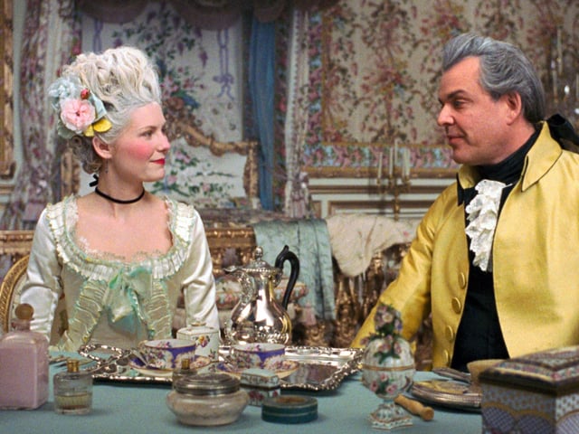 Marie Antoinette stars Kirsten Dunst as the Queen of France in the 2006 historical drama.