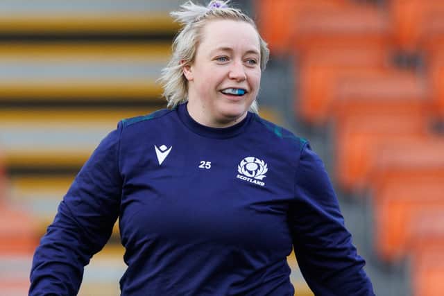 Lana Skeldon during a Scotland training session at Edinburgh's Hive Stadium in March (Photo by Ross Parker/SNS Group/SRU)