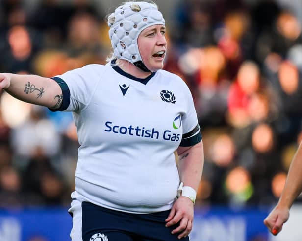 Scotland's Lana Skeldon during their 17-10 Women's Six Nations win against Italy at Parma's Stadio Sergio Lanfranchi on Saturday (Photo by Giuseppe Fama/Inpho)
