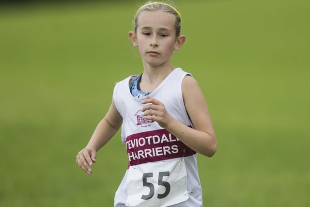 Teviotdale Harriers' Amber Smith competing in the four-mile version of the Philiphaugh hill race on her way to a 15th-placed finish
