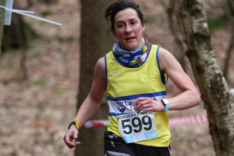 Lauderdale Limper Sarah Plint taking part in this year's Borders Cross-Country Series run at Galashiels