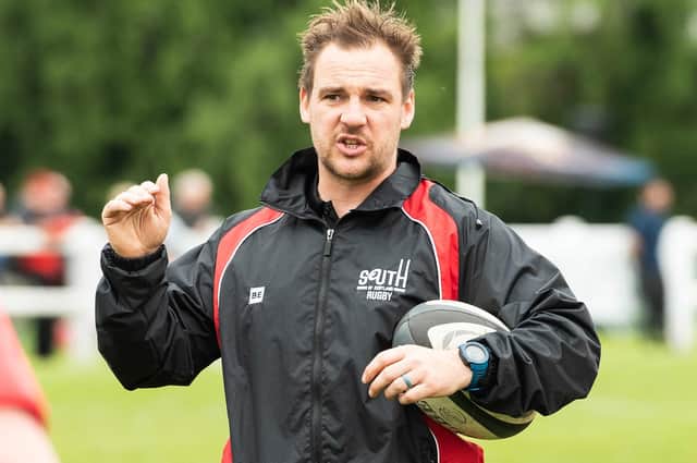 Outgoing Peebles head coach Iain Chisholm on duty with South of Scotland ahead of their 32-30 inter-district championship final loss to Caledonia Reds at Braidholm in Glasgow on Sunday (Photo by Euan Cherry/SNS Group/SRU)