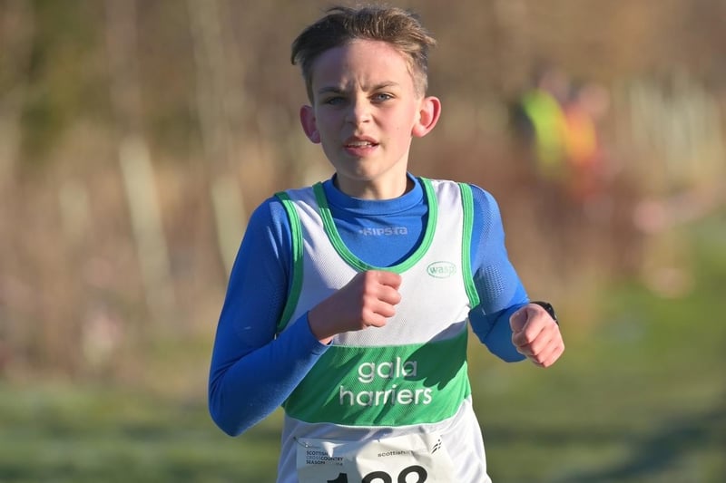 Gala Harrier Seb Darlow clocked 15:31 in the under-15 boys' 4.2km race at Saturday's east district cross-country championships at Aberdeen, placing 27th