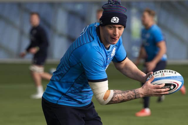 Jedburgh's Glen Young during a Scotland training session in Edinburgh in March (Photo by Paul Devlin/SNS Group/SRU)