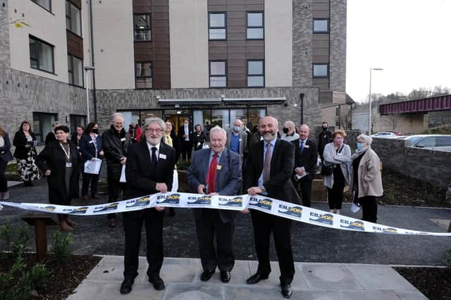 Bill Wilkie MBE cuts the ribbon on Friday to open the new facility. Photo: Rob Gray.