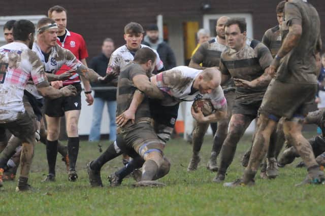 James Head in action for Selkirk during their 22-5 defeat at home to Heriot's Blues on Saturday (Photo: Grant Kinghorn)