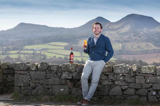 Dominic Tait with the backdrop of the Eildons, near Melrose in the Scottish Borders. (Photo: Kirsty Anderson)