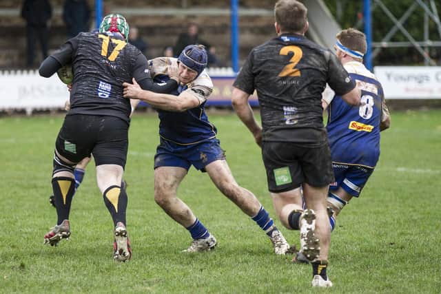 Finlay Scott in action for Jed-Forest versus Currie Chieftains (Pic: Bill McBurnie)