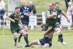 Hawick captain Matt Carryer in action during his side's 23-22 home win against Selkirk in September (Photo: Bill McBurnie)