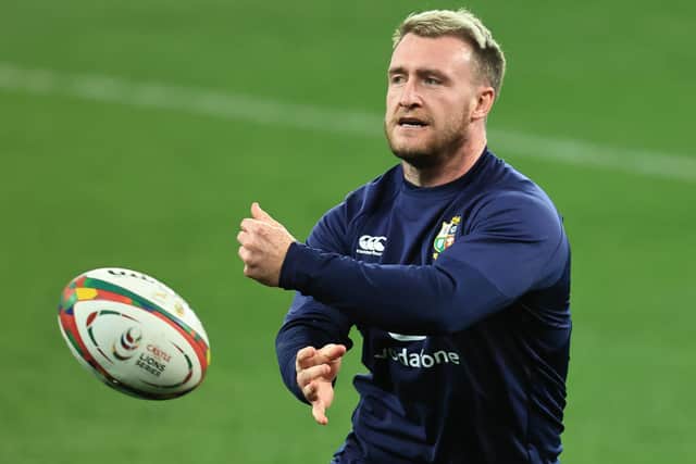 Borderer Stuart Hogg during the warm-up before the match between South Africa A and the British and Irish Lions in Cape Town on Wednesday, a game he didn't play in (Photo by David Rogers/Getty Images)