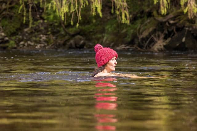 The video shows brave folk wild swimming in March. Photo: Ian Linton.