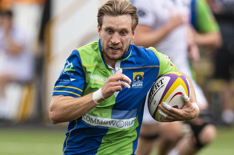 Tom Brown in action for Boroughmuir Bears versus Southern Knights at the Greenyards in Melrose in August 2021 (Photo by Ross MacDonald/SNS Group/SRU)