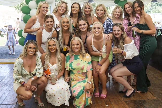 Some of those present at Hawick Sevens ladies' day on Saturday