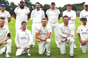A recent Selkirk CC team line-up - back, from left, H. Murphy, J. Hughes, A. McNeil, K. Paterson, J. Graham, J. Henderson. Front, D. Heard, I. Gardiner, G. Fenton (captain), R. Banks, K. Singhtoor (picture by John Smail)