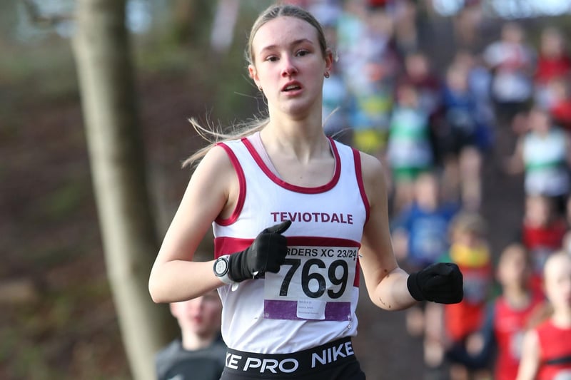 Teviotdale Harriers under-15 Jessica Smith finished 59th in 13:37 in Sunday's junior Borders Cross-Country Series race at Paxton