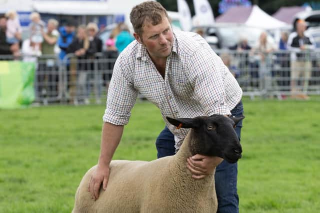 Alistair Warden from Skellfill Farm, with his Suffolk Sheep, won reserve Champion of Champions.
