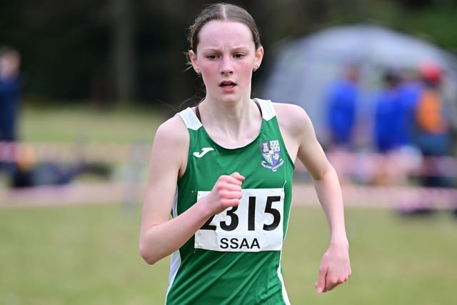 Earlston High School's Ava Richardson was eighth girl under 17 in 16:21 at this month's Scottish Schools' Athletic Association secondary schools cross-country championships
