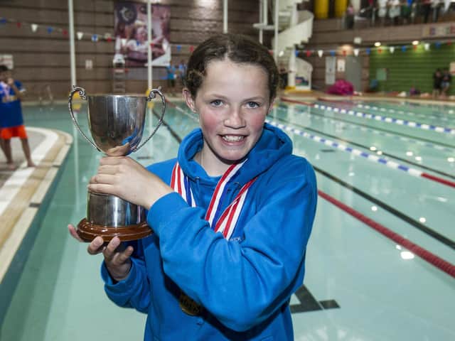 Hayden Holmes (Denholm PS), 100m girls' freestyle champion