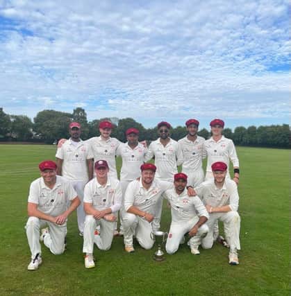Gala players celebrate their title success (Pic courtesy of Gala Cricket Club)