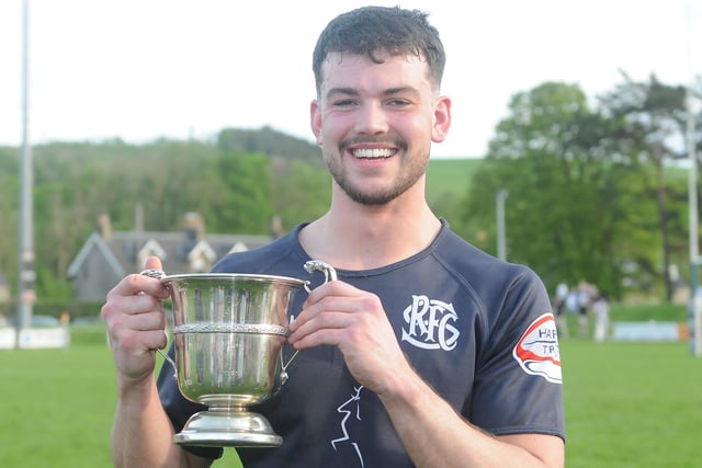 The hosts' Ryan Cottrell was named player of the tournament at Saturday's Selkirk Sevens (Photo: Grant Kinghorn)