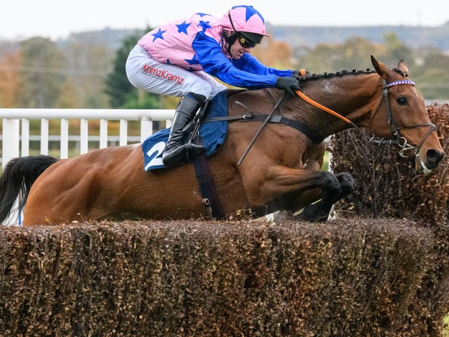 David Bass on New Order at Kelso Racecourse on Saturday (Photo: Alan Raeburn/Kelso Races)