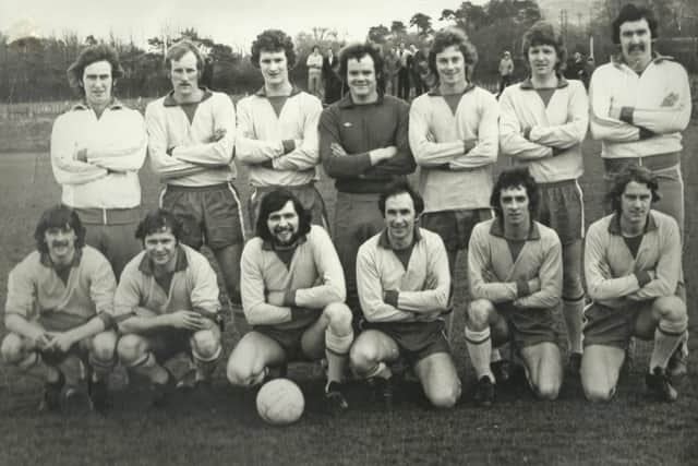 Brian McConnell, at the back on the far right, with Selkirk in 1977