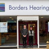 Andrew Quinn and Shona Jackson at the new hearing clinic in Channel Street, Galashiels.