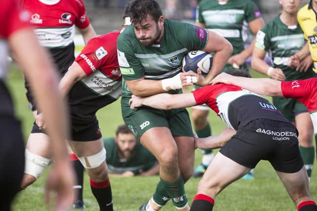 Shawn Muir playing for Hawick against Glasgow Hawks in 2018 (Pic: Brian Sutherland)