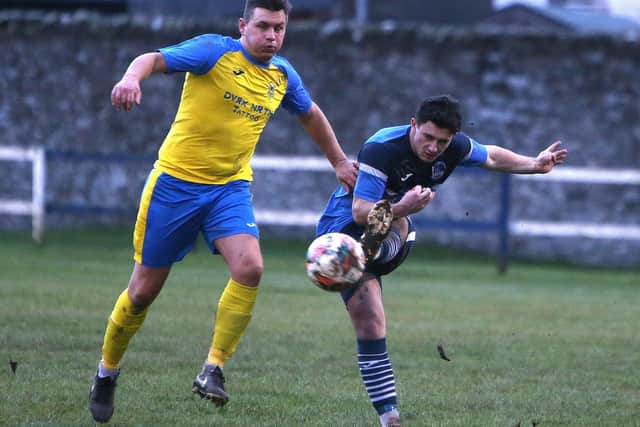 Vale of Leithen losing 2-1 at home to Crossgates Primrose at the weekend (Pic: Steve Cox)