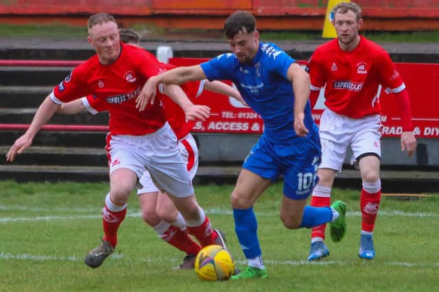 Coldstream on the ball against Camelon on Saturday (Pic: Scott Louden)