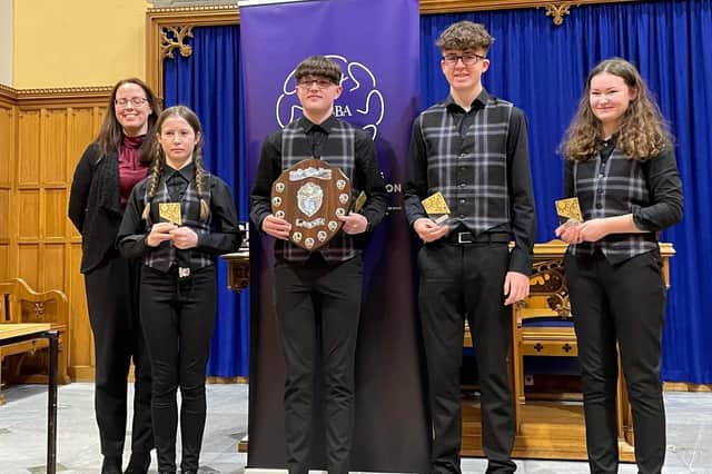 Selkirk Silver Band's ensemble, who won a gold award in the under-16s section.