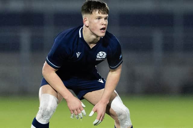 Hector Patterson playing for Scotland's under-20s during their 29-14 loss to France at Edinburgh's Hive Stadium on Friday, February 9 (Photo by Ewan Bootman/SNS Group/SRU)