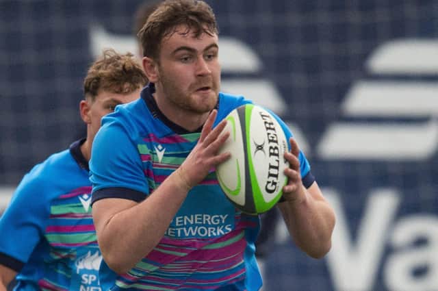 Melrose's Rudi Brown training with Scotland's under-20 rugby squad at the Oriam in Edinburgh this week (Photo by Ross MacDonald/SNS Group/SRU)