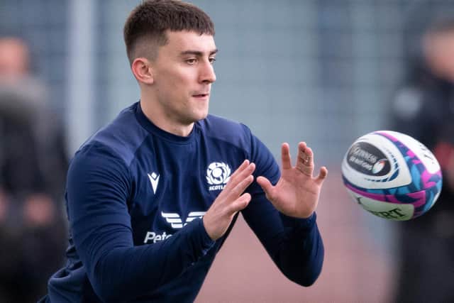 Cameron Redpath during a Scotland training session at the Oriam in Edinburgh on Tuesday (Photo by Ross MacDonald/SNS Group/SRU)