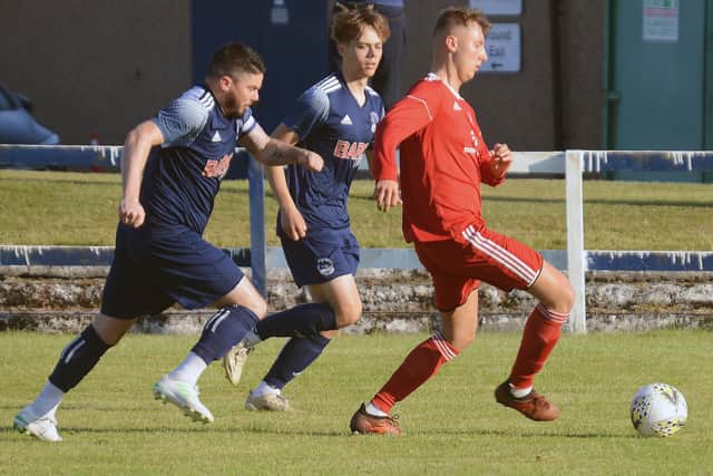 Peebles Rovers going down 4-2 at Vale of Leithen yesterday (Photo: Kenny Holt)