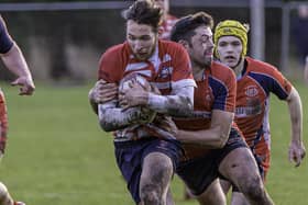 James Dow on the ball for Peebles during their 12-12 draw at home at the Gytes to Newton Stewart on Saturday (Photo: Stephen Mathison)