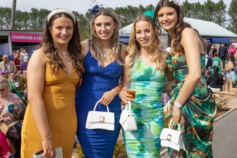 Four of the thousands of race-goers at Kelso's season finale on Sunday