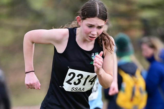 Earlston High School's Kirsty Rankine was 19th girl under 17 in 17:07 at this month's Scottish Schools' Athletic Association secondary schools cross-country championships