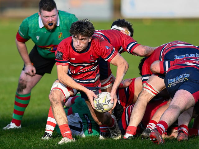 Peebles losing 29-14 hosting Highland at the Gytes on Saturday (Photo: Stephen Mathison)
