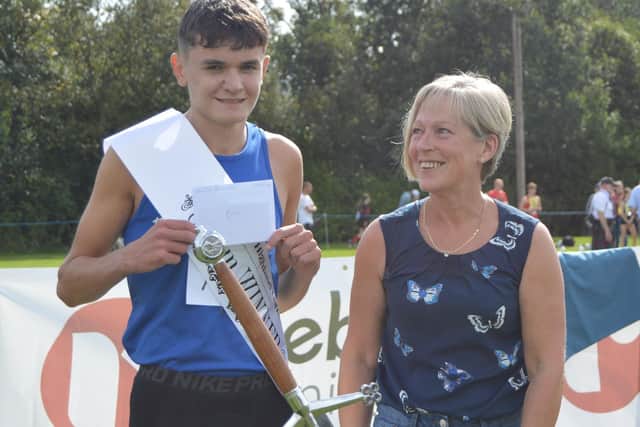 Tweed Leader Jed Track's Rory Macdonald was anything but put to the sword in the 800m open at Bowhill Highland Games, winning it in 2:02.62 (Photo: Royal Scottish Highland Games Association)