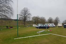 The goalposts at Selkirk Youth Club's rugby ground have been pulled down.